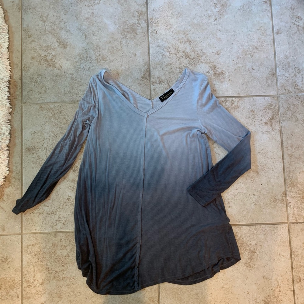 Ribbed tunic top